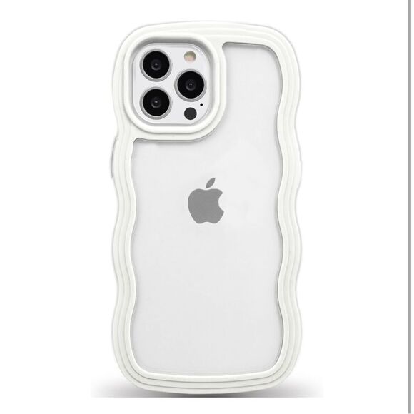 🩷3/$15🩷 NIB iPhone 15 Plus phone case, clear with wavy edge - Picture 1 of 4